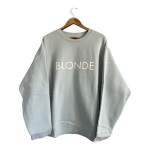 BRUNETTE THE LABEL Powder Blue Women's Crewneck BLONDE Sweatshirt
